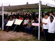 People at the dedication from a nearby village