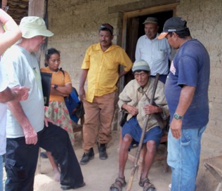 Francis Seivert greets Tolupan chiefs