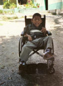 4-year-old boy in wheelchair