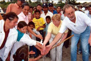 washing hands for the first time