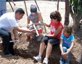 pipes are glued before being inserted in the trench